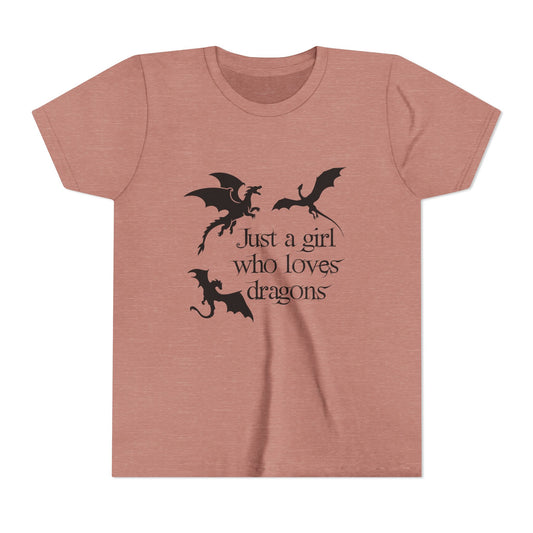 Just a Girl Who Loves Dragons Kids Shirt